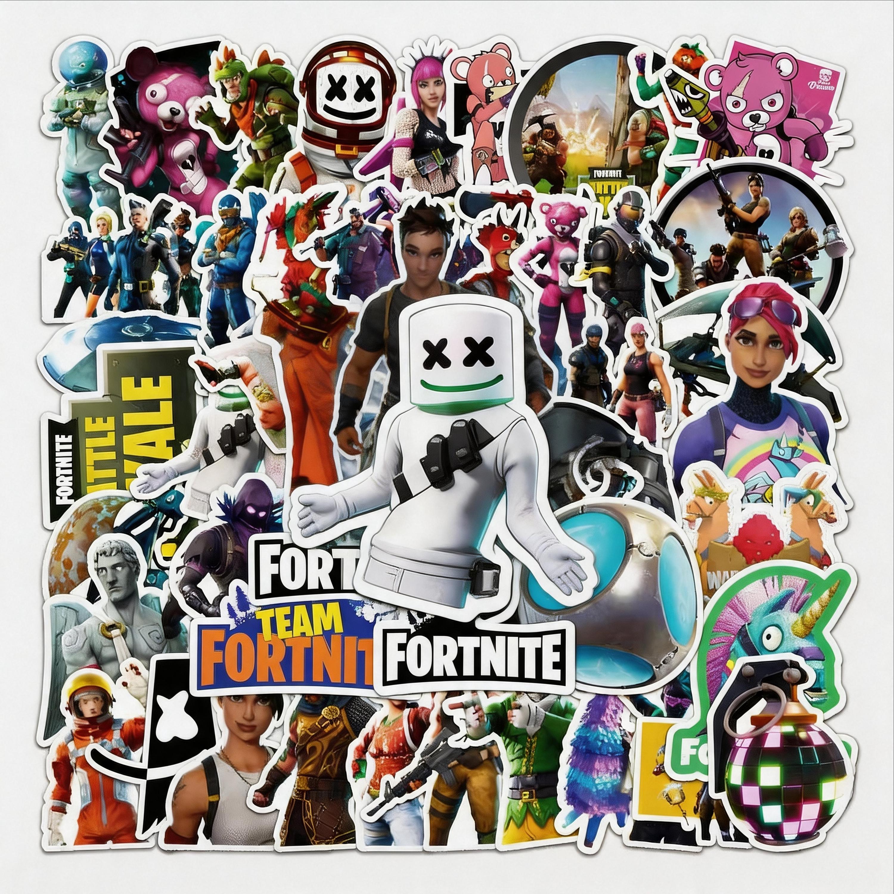 Arcade Survival Game Stickers, Neon Squad Character Decals, Multiplayer ...