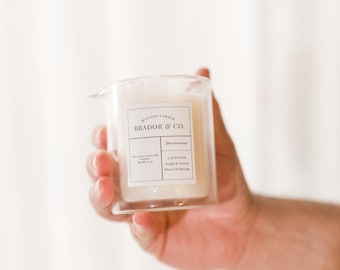 Lavender Massage Candle: Warm Oil Skin Hydration (8 oz)