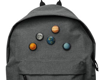 Solar System Pin Set, Space Planet Backpack Badges, Celestial Astronomy Science Accessory
