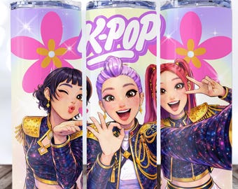 Kpop Tumbler 20oz PNG, Sublimation Skinny Tumbler Digital Download Wrap