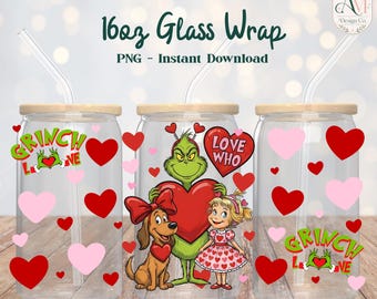 Papier peint 16 oz inspiré du Grinch PNG - TÉLÉCHARGEMENT NUMÉRIQUE