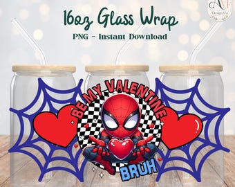 Emballage de verre de super-héros de 16 oz PNG - TÉLÉCHARGEMENT NUMÉRIQUE