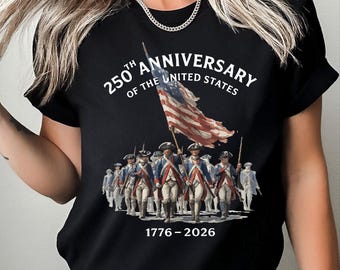 250th Anniversary United States T-Shirt, 1776-2026 Patriotic Graphic Tee