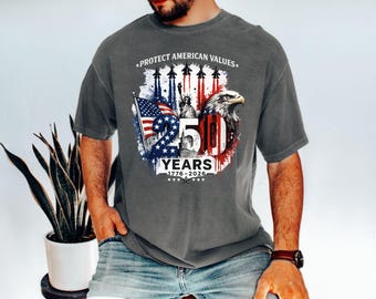 America 250 Years Patriotic T-Shirt, Eagle Jet Graphic Tee, 1776-2026 Comfort Colors Shirt