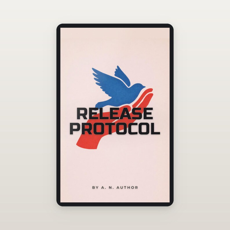 Premade Sci Fi Book Cover, Bird Taking Off From an Open Hand, AI Ebook Design image 2