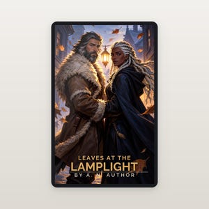 Urban Fantasy Book Cover, Wolf Shifter and Witch at Lamplight (Digital Download) image 2