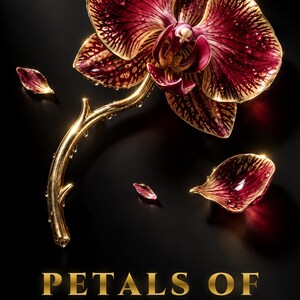 Crimson Glass Orchid Sci-Fi Book Cover, Literary Science Fiction (Digital Download) image 1