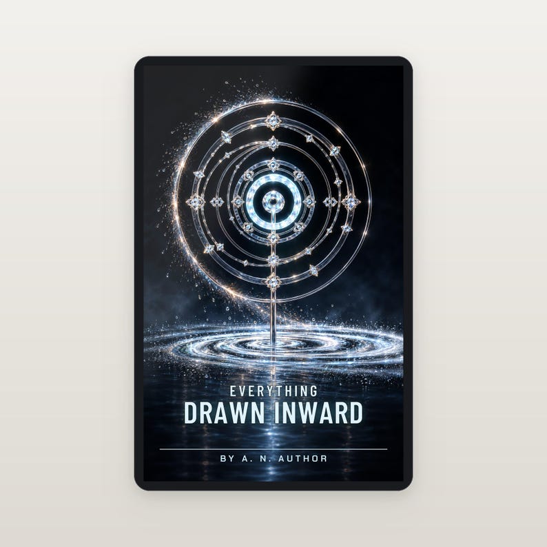 Crystal Engine Core Sci-Fi Book Cover, Hard Sci-Fi Art (Digital Download) image 2