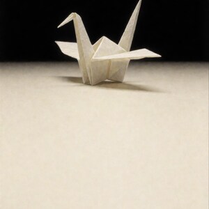 Premade Fantasy Book Cover, Paper Crane in an Open Hand Art for Literary Fantasy Authors image 3
