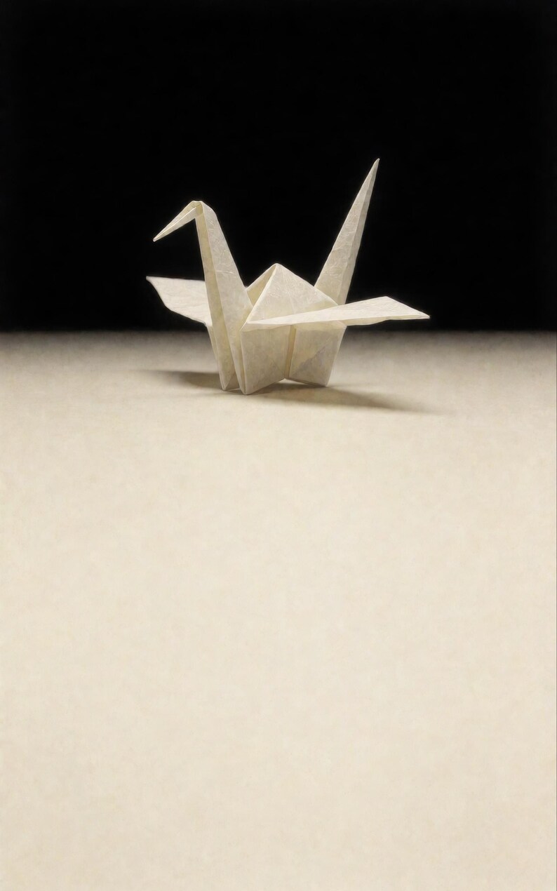 Premade Fantasy Book Cover, Paper Crane in an Open Hand Art for Literary Fantasy Authors image 3