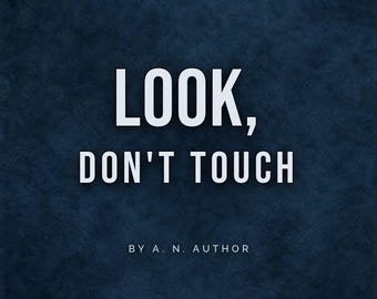 Premade Dark Romance Book Cover, Frosted Sea Holly on Slate, Bold Typography Ebook Design