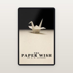 Premade Fantasy Book Cover, Paper Crane in an Open Hand Art for Literary Fantasy Authors image 2