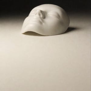 Premade Fantasy Book Cover, Cracked Porcelain Mask Art for Dark Fantasy Authors image 3