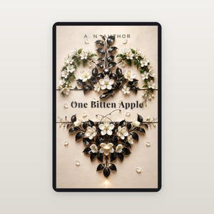 Premade Romantasy Book Cover, Silver Apple and Blossom, Fairytale Retelling Ebook Design image 2