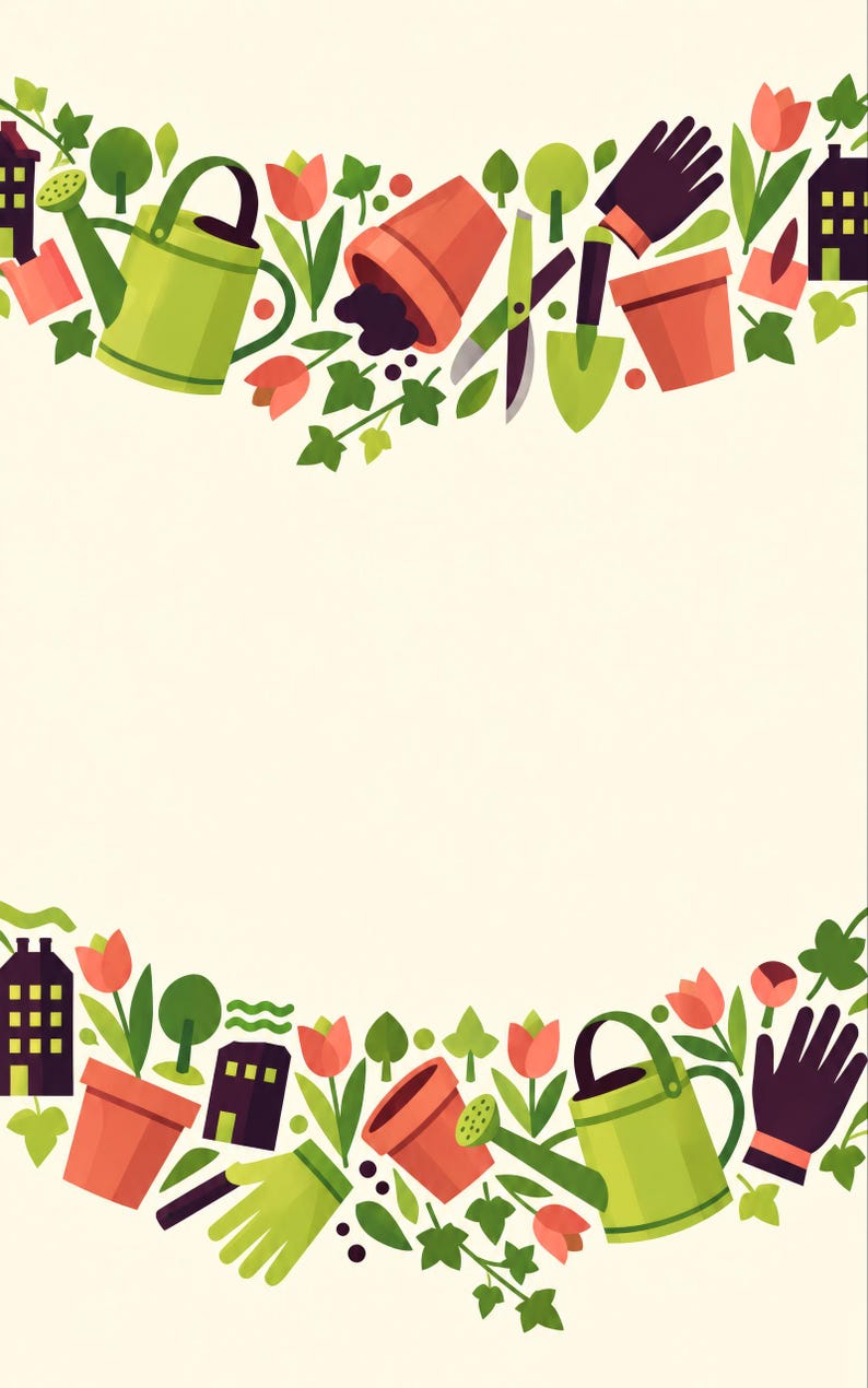 Premade Cozy Mystery Book Cover, Watering Cans and Trowels Art for Garden Cozy Authors image 3
