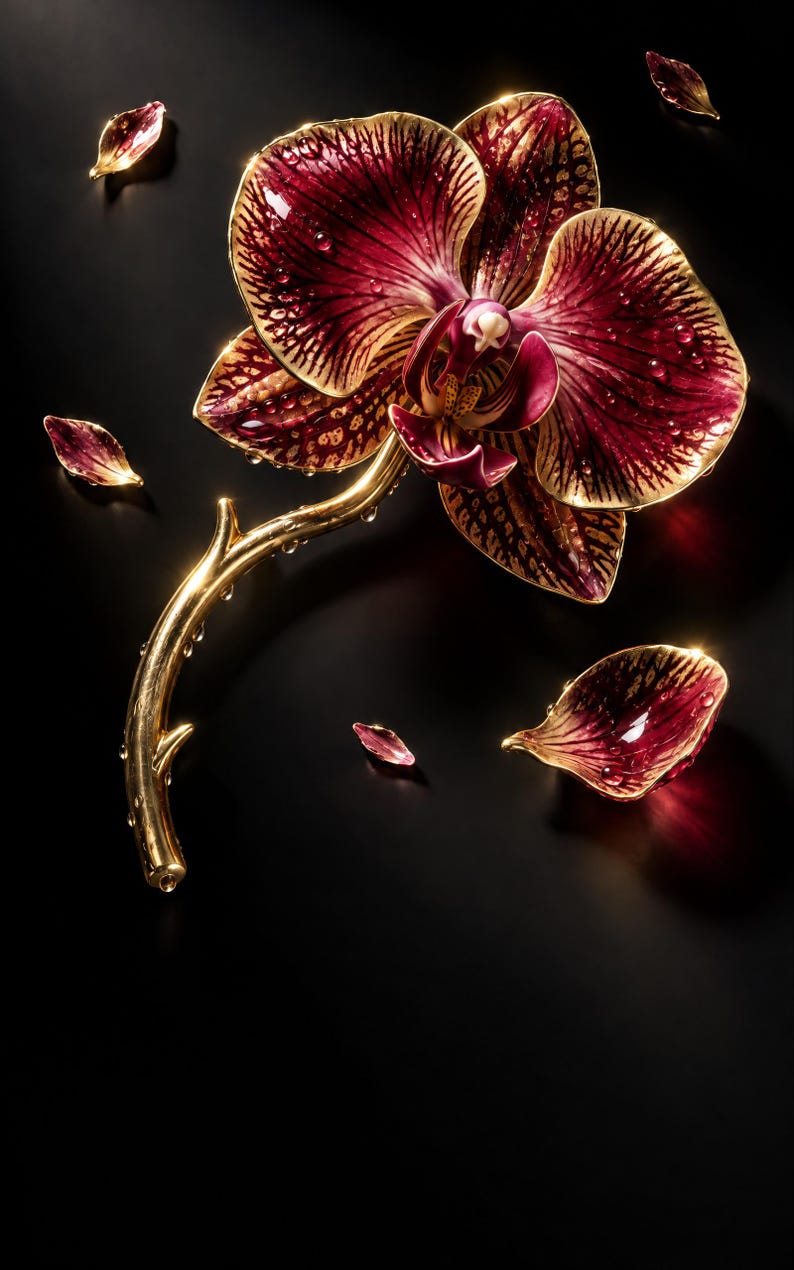 Crimson Glass Orchid Sci-Fi Book Cover, Literary Science Fiction (Digital Download) image 3