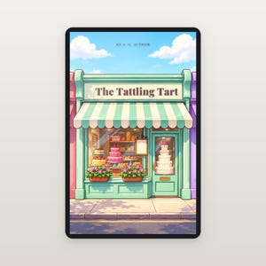 Premade Cozy Mystery Book Cover, Cake Shop Storefront Art for Bakery Authors image 2