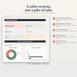Organisator nalatenschap, controlelijst nalatenschap, activaschuldentracker (digitale download) afbeelding 6