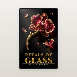 Crimson Glass Orchid Sci-Fi Book Cover, Literary Science Fiction (Digital Download) image 2