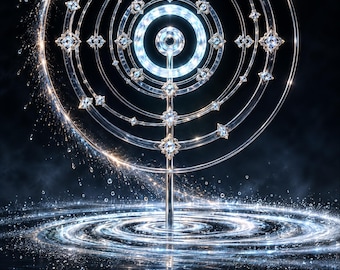 Crystal Engine Core Sci-Fi Book Cover, Hard Sci-Fi Art (Digital Download)