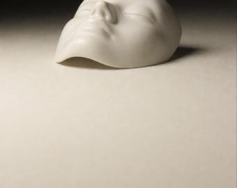 Premade Fantasy Book Cover, Cracked Porcelain Mask Art for Dark Fantasy Authors