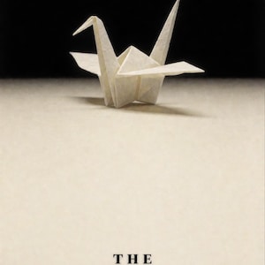 Premade Fantasy Book Cover, Paper Crane in an Open Hand Art for Literary Fantasy Authors image 1