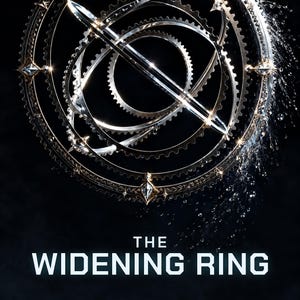 Hard Sci-Fi Book Cover, Steel Armillary Sphere, Black Background (Digital Download) image 1