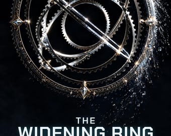 Hard Sci-Fi Book Cover, Steel Armillary Sphere, Black Background (Digital Download)