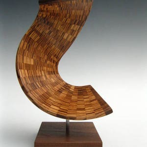 Wood sculpture abstract modern art image 1