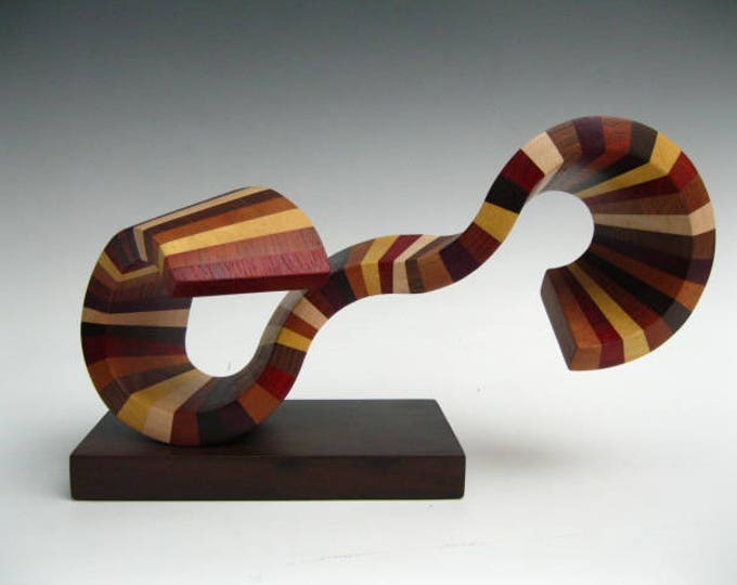 Modern Abstract Wood Sculpture Etsy