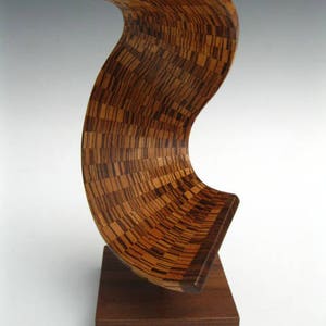 Wood sculpture abstract modern art image 3