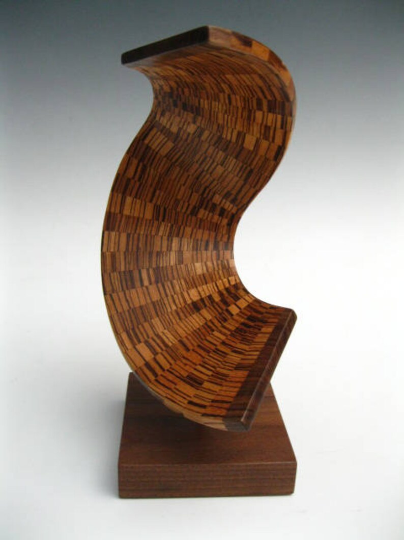 Wood sculpture abstract modern art image 3