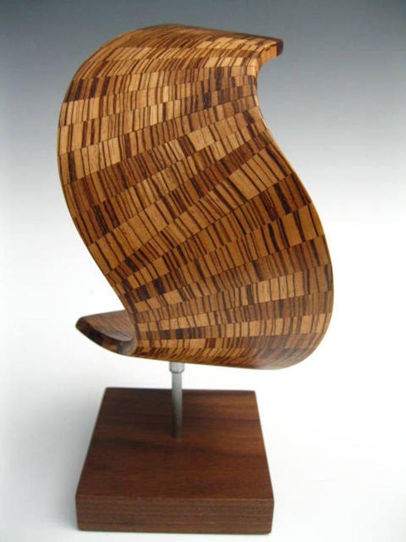 Wood sculpture abstract modern art image 5