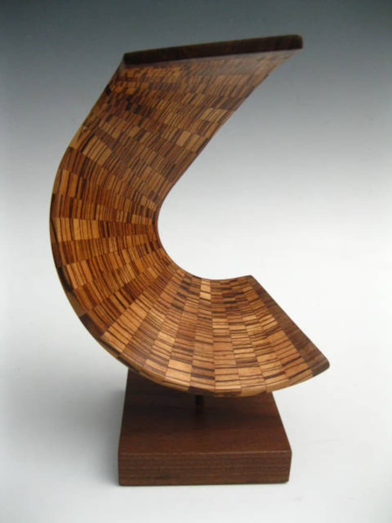 Wood sculpture abstract modern art image 2