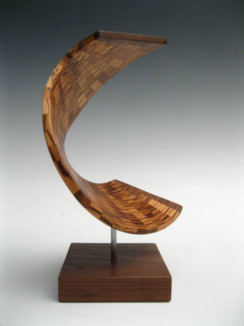 Wood sculpture abstract modern art image 4