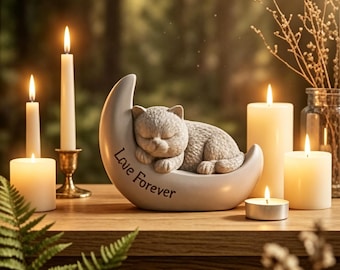 Custom Cat Urn for Ashes,  Dog Memorial Box Keepsake, Pet Loss Gift