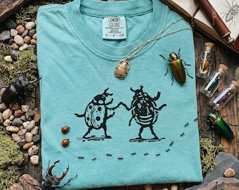 Dancing Bugs Retro Concert T-Shirt – Ladybugs, Beetles, Ants Graphic Tee