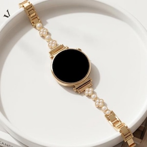 Correa de reloj estilo Clover Pearl compatible con Galaxy Watch y Huawei GT Series, 18-22 mm