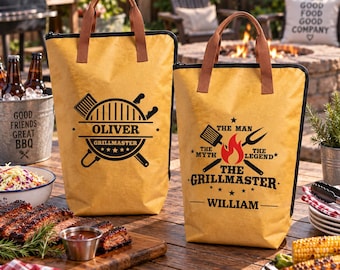 Couverture personnalisée Grill Master BBQ, cadeau personnalisé « Roi du barbecue » pour lui, cadeau Grillfather, cadeau pour la fête des pères (papa/grand-père).