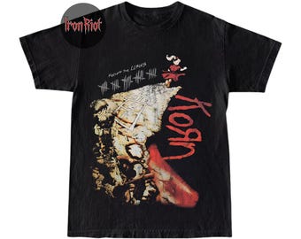 KoRn Follow The Leader T-shirt - T-shirt met afbeelding van album - numetalbandmerchandise - Jonathan Davis-muziekcadeau IR148