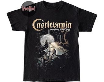 T-shirt Castlevania Symphony of the Night - T-shirt met afbeelding van Alucard - klassieke horrorgamemerchandise - Dark Gaming-cadeau IR143