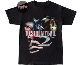 Resident Evil 2-T-shirt - klassiek T-shirt met horrorgame voor PS1 - Capcom Zombie Merch - Dark Gaming-cadeau IR149