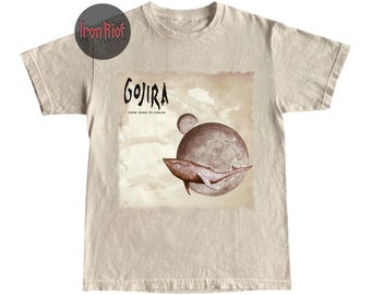 T-shirt met gojira-band - rockshirt in Kaiju-stijl - katoenen heavy metal-top - muziekshirt uniseks IR32