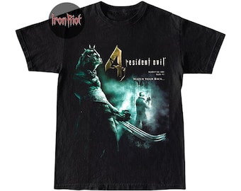Resident Evil 4 T-shirt - Watch Your Back Krauser Graphic T-shirt - Capcom Horror Game Merch - Gamingcadeau IR150