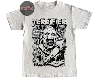 T-shirt Terrifier - Art The Clown Chaos Violence Gore Graphic T-shirt - Damien Leone Horror Merch - cadeau IR130