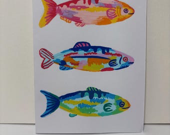 Tarjeta de felicitación original hecha a mano con rotulador acrílico. Sobre incluido.