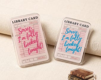 Sorry I'm Booked Tonight Kindle Phone Grip Library Card Magnetic Kindle Accessories Bookish Merch Gift for Book Lover, Reading Accessory