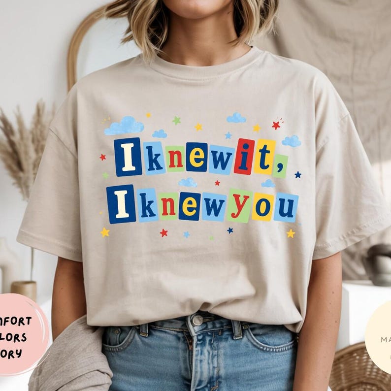 I Knew It Baby Tee, I Knew You, Toy Story 5 Comfort Colors Shirt, Retro Toy Friends Shirt, Nostalgic Toy Story 5, You've Got a friend in me image 3