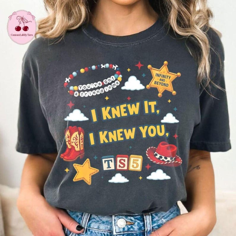 Disneyland Toy Story 5 babytröja, visste det, jag visste dig-tröja, TS Toy Story 5-inspirerad tröja, jag visste det, jag visste dig TS babytröja bild 4
