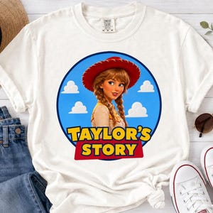Tay Story Baby T-Shirt, Komfort Farben TS Shirt, Toy Story inspiriert Cowgirl Jessie T-Shirt, Disneyland Parks Urlaubs Outfit Bild 3